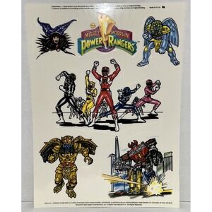 Mighty Morphin Power Rangers Window Cling Decals 20 Stickers 1994 Vintage Rare